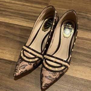 Authentic René Caovilla Lace/Pearl Shoes